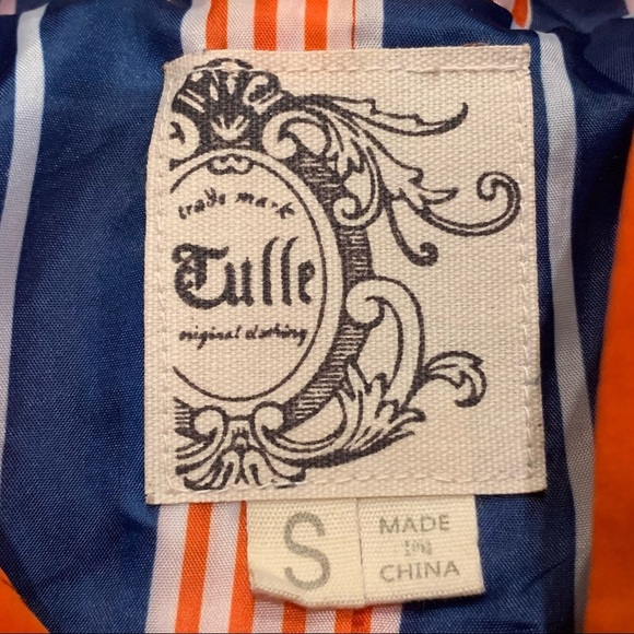 Anthropology TULLE Orange Hooded Lined Jacket - Picture 5 of 10